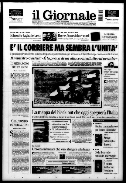 Il giornale del lunedi